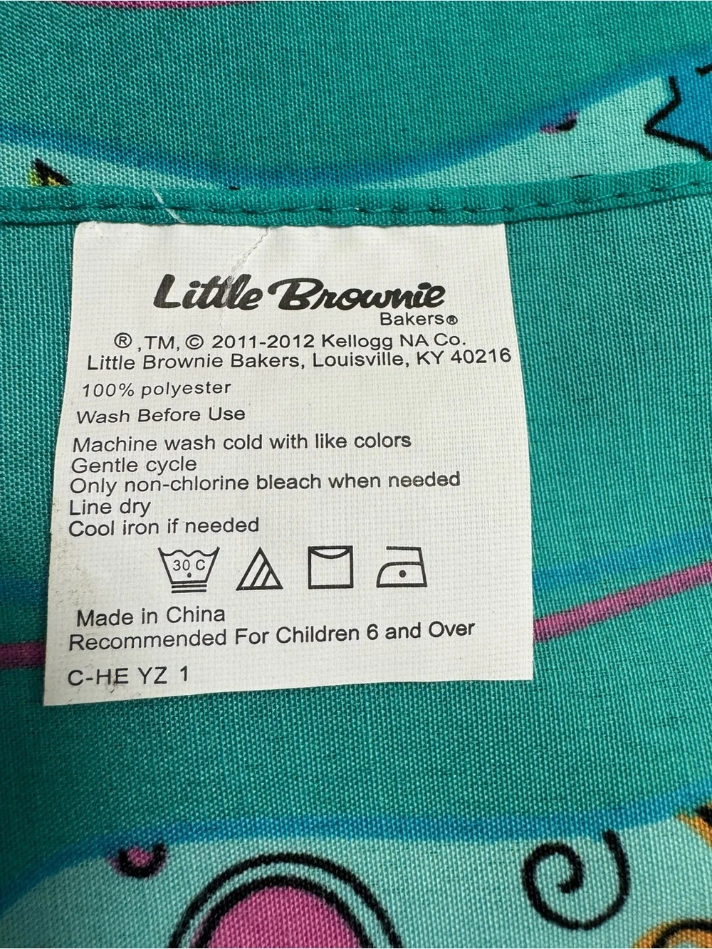 Little Brownie Girl Scout Turquoise Kids Bandana with Colorful Dragonfly Flowers